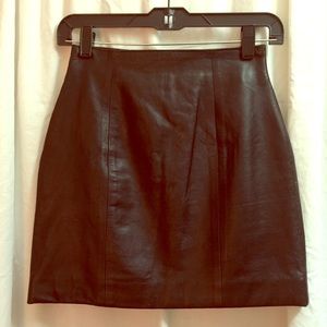 Black Leather Mini Skirt
